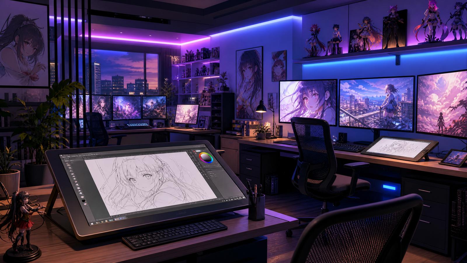泄密动漫制作工作室实景